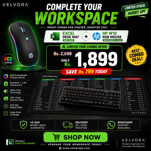 Combo Offer RGB Mouse + Excel Desk Mat