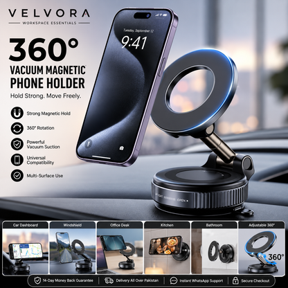 Velvora 360° Vacuum Magnetic Phone Holder