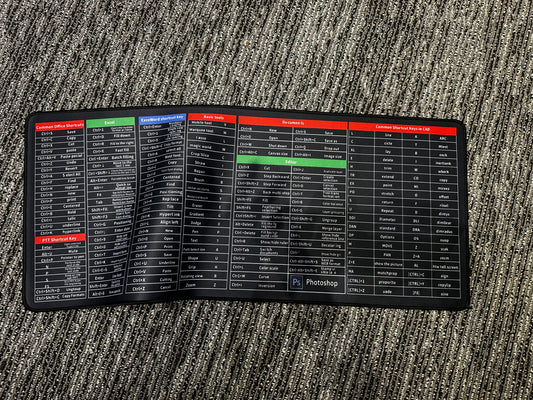 Anti Slip Desk Mat With Excel, Auto cad & Photoshop Shortcut keys