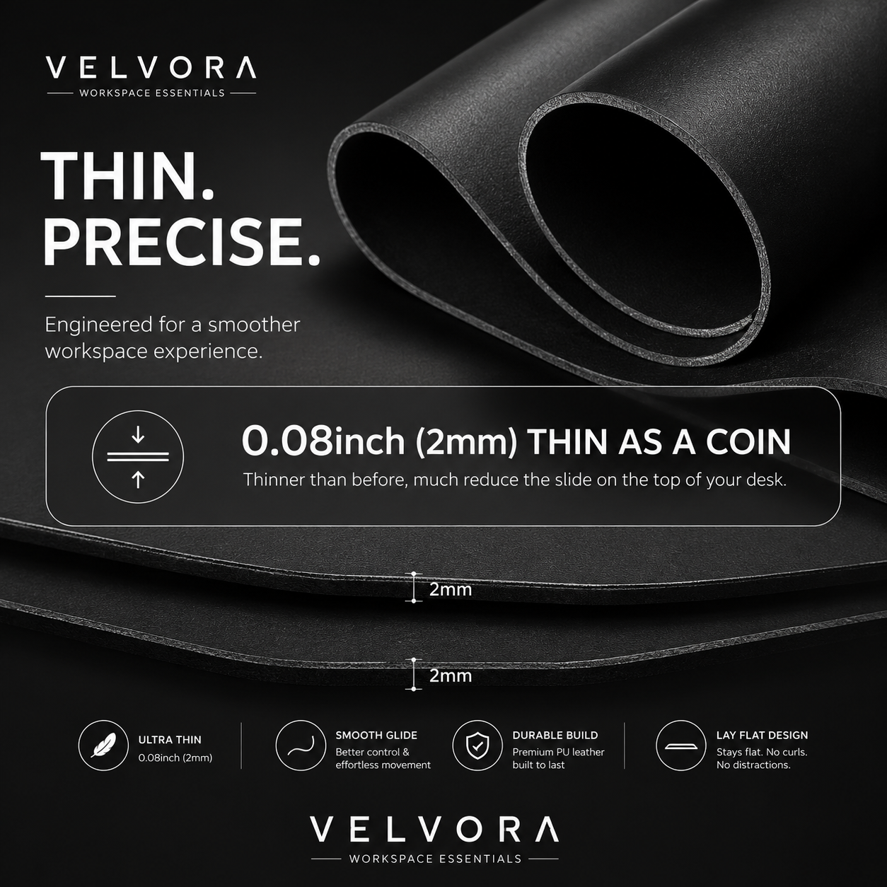 Velvora Signature Desk Mat™ | Premium PU Leather Desk Mat