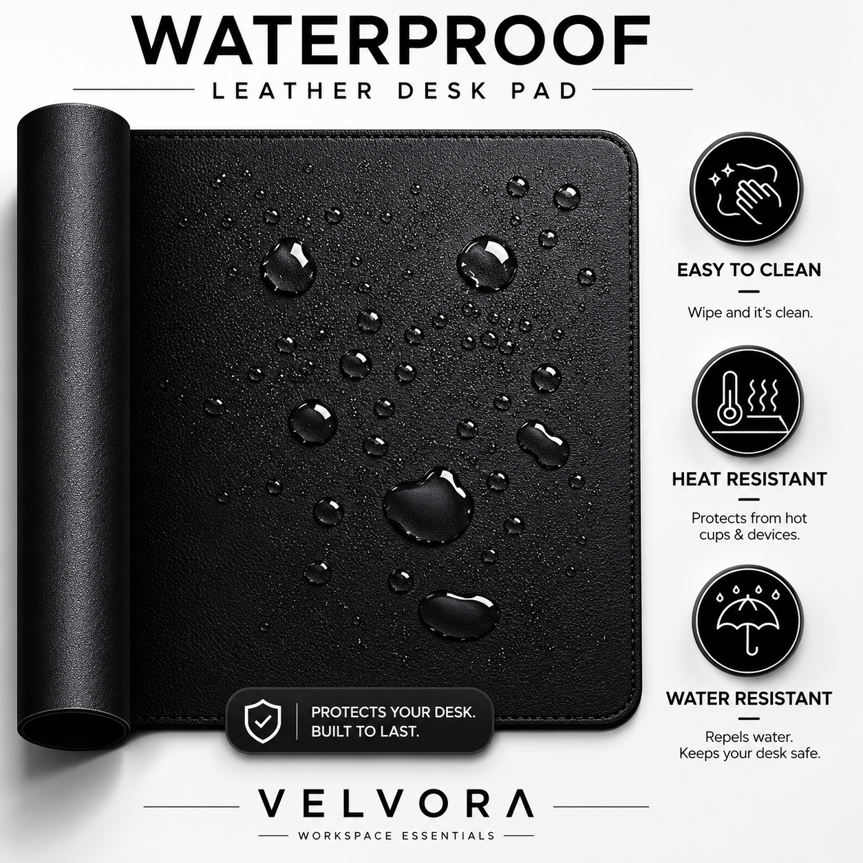 Velvora Signature Desk Mat™ | Premium PU Leather Desk Mat